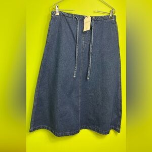 All:row denim long skirt size M NWT